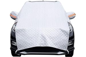 OXFUZZ Couverture Pare-Brise Voiture, Bâche Pare Brise Protection Magnétique Couverture Repliable, Universelle pour Voiture Anti Givre, Neige, Glace, Pluie et Soleil