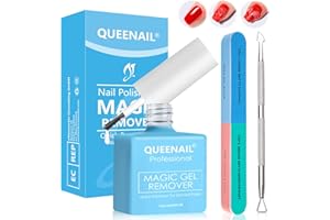 UHELTOSLY 1 Stücke Gel Nagellack Entferner,Professionelles Entfernen von gel nagellack,einfach und schnell gel nagellack entfernen,mit Nagelfeile und Nagellackschaber,entfernen in 3-5 Mins,Blau