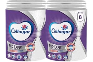 Colhogar Pro-Expert Jumbo 8x1, Papel Cocina Muy Resistente, 8 Rollos Extra Grandes