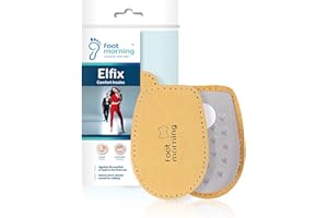 Foot Morning – Elfix Heel Pad (1 Para) – Wysokiej Jakości Skórzane Wkładki Codzienne – Wkładki pod Piętę – Komfortowe Wkładki dla Mężczyzn i Kobiet – Do Obuwia Codziennego i Wizytowego (38-40 EU)