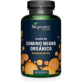 Vegavero Aceite de Comino Negro Ecol&oacute;gico | 1000 mg Nigella Sativa | 55% &Aacute;cido Linoleico + 22% &Aacute;cido Oleico + 0,2% Timoquinon