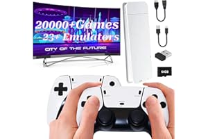 OZVAVZK Console per Videogiochi Retrò 2025 Nuova Console Retro Game con oltre 20.000 Giochi e 2 Controller Wireless, Plug and Play Games Stick HDM per TV, Regalo per Ragazzi, Famiglie e Adulti