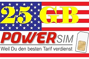 LYCAMOBILE Lyca T-Mobile USA SIM Card with 25 GB Data Volume with Allnet Flat from Power SIM Shop