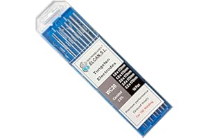 ELECTROMECANICA CANTABRIA ELCAN ELCAN Tungstenos soldadura TIG Cerio 2.0% Gris WC20 profesional, electrodos soldadura para torcha TIG de 1,0 1,6 2,0 2,4 3,2 mm, 10 unidades - Dimensiones: 1,0/1,6/2,0/2,4/3,2 x 175 mm