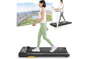 ‎UREVO UREVO Smart Walking Pad, kompaktes Laufband unter Schreibtisch mit doppelter Stoßdämpfung, Workout-App mit Track Insights und MIIT-Modus, Fernbedienung oder App-Steuerung für das Home Office