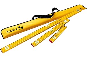 Juego de 3 niveles de burbuja Stabila Serie 80 AS con funda