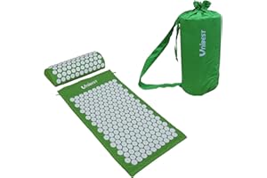 ‎UNIBEST Unibest Akupressur-Set inkl. Massagematte, Kopfkissen & Tasche - grün