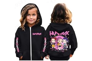 Generico Giacca con Cappuccio per Unisex H-UNTERS Anime Demon Felpa con Cappuccio e Zip Oversize Maniche Lunghe Pop Felpe Sportiva Casual Ragazza e Ragazzo 3-12 Anni