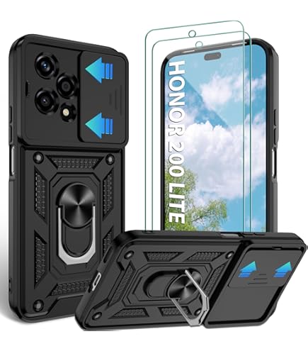 DERHAN Case For Honor 200 Lite, Case With Tempered Glass [2