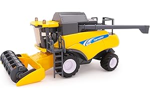 Toyland® 1:32 Scale Friction Powered Yellow Combine Harvester Toy Vehicle - Farm Toys - 25cm x 11cm (9.8" x 4.3")