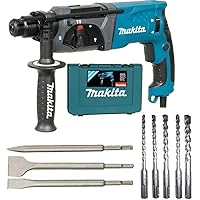 Makita Bohrhammer HR2470 im Koffer + Metabo Meisel-Set 3 teilig + Metabo Bohrer-Set 5 teilig