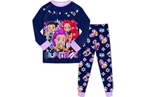 Générique Ensemble 2 Pièces Pyjama pour Filles K-Kpop D-Demon H-Hunter Imprimé Pyjama Huntrix Huntr/X Rumi Mira Zoey Haut Et Pantalon De Pyjamas à Manches Longues