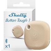 Shelly BLU Button Tough1 Moka &ndash; Remote Control Button for Bluetooth Home Automation, IP54 Protection, Range of 10 to 30 Meter