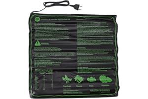 BUACHOIS Sämlinge Heizmatte 45W 50 x 50 cm Wasserdichte Pflanzen Hydrokultur Wärmematte Saatgut Konstante Temperatur Pads Heizteppich für Anzucht Gewächshaus
