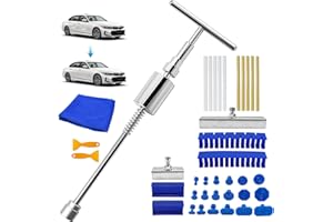 SQLJYU 34 Pezzi Attrezzi per Riparazione Auto, Ventosa per Carrozzeria Auto per Rimozione Ammaccature, per Riparazione di Danni alla Grandine e Rimozione di Ammaccature di Automobili