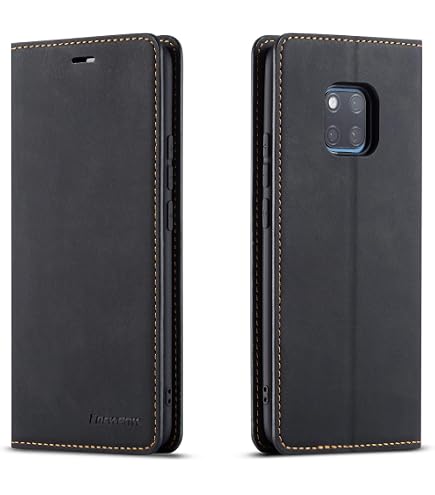 YATWIN Klapphülle Für Huawei Mate 20 Pro – Leder Brieftasche Mit Kartenfach, Magnetverschluss & Standfunktion, Weinrot