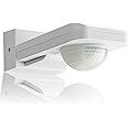 SEBSON PIR Sensor Outdoor IP65, Surface Ceiling Wall mounted, LED light suitable, max. 20m / 360°, max. 2000/1000W, Infrared Motion Detector with 3 Sensores