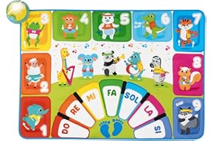 Chicco, Tappeto Musicale, modalità Gioco Libero e modalità Quiz, Luci e Suoni, 90+ Frasi e Canzoni, Impara Gli Strumenti Musicali e Le Note, Balla e Canta con Gli Animali, Giochi Bambini 2-5 Anni