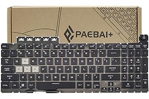PAEBAI+ Replacement Laptop Keyboard RGB Backlit for ASUS TUF FA506 FX506 FA706 FX706 Backlight US Layout