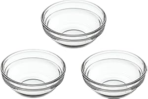 JOY STORE Szklane miski na sosy, 3 sztuki miseczek do sosów o średnicy 6 cm