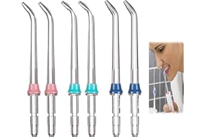 LINXINS 6Pcs Flosser Replacement Tips for Waterpik Replacement Heads, Oral Irrigator Nozzle Set, for Waterpik Tips Designed Clean Teeth and Healthy Gums