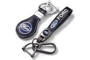 meisuH 2 Packs Car Keychain Keyring for,Leather Car Keychain,Women/Men's Key Chains for Vehicles,Auto Keyring Lanyard for Key Fob Holder