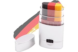 Kostümheld Schminkstift 2024 EM Deutschland Fanartikel – Schwarz, Rot und Gold Schminke für Fußball-Deko und Europameisterschaft 2024 Partydeko