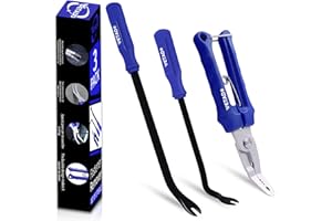 Wetado Clip Remover Tool, 3Pcs Plastic Trim Panel Removal Tool Clip Pliers Set & Fastener Removal Tool, Auto Trim Removal Tool Kit Auto Upholstery Combo Repair Kit for Car Door Panel Dashboard -Blue
