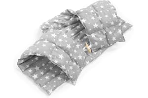 Amilian Cuscino termico per collo con schienale e collo rialzato, per collo, schiena, noccioli di ciliegia, cuscino termico per collo, cuscino a forma di stella, colore grigio