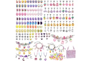 SHJOEE 318PCS Kit para Hacer Pulseras Kit Fabricación Joyas Niña Juego de Pulseras de Abalorios Kit Manualidades DIY Pulsera Regalos para Niña de 5-13 años para Año Nuevo,Cumpleaños,Pascua,Navidad
