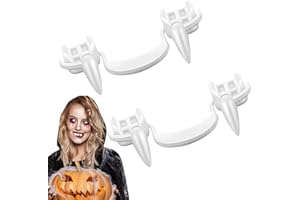 YUNHENTONG Vampire Teeth Halloween, Pack of 2 Retractable Vampire Teeth Horror Vampire Teeth Halloween Realistic Vampire Catches for Children Adults Halloween Party Role Play Props