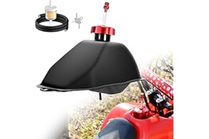 RUTU Upgraded Gas Fuel Tank 2.4L for 50cc 70cc 90cc 110cc 125cc Sunl Coolster Roketa Taotao ATA JCL Baja Motorsports BMS Vitacci Rider RPS Sej ICEbear Eagle Peace kazuma ATV Quad Chinese 4 Wheeler