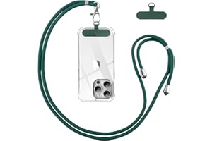 Vauki Cordón para Teléfono Cadena Universal con Parche, Colgar Teléfono con Correa Móvil en Cuello Ajustable Cuerda para la Mayoría de los Smartphone para iPhone Samsung Huawei Redmi OnePlus, Verde