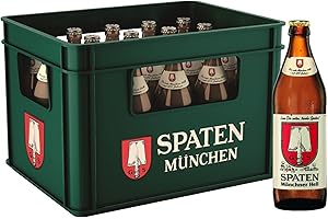 ‎SPATEN SPATEN Münchner Hell Flaschenbier, MEHRWEG im Kasten, Helles Bier aus München (20 x 0.5 l)