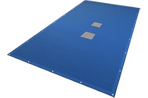 VOUNOT® Bâche Piscine Rectangulaire en Polyéthylène 160g/m2 avec Filet d'Ecoulement Bâche Imperméable Résistante Double Couche avec Oeillets en Aluminium Couverture Étanche 4x7m