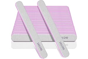 SELISTAMM Lime per Unghie, 25 Pezzi Lima per Unghie 180/240, Lime Unghie Professionali Doppia Faccia, Lima per Unghie Naturali, Manicure E Unghie in Gel & Naturali per Uso Domestico e Salone