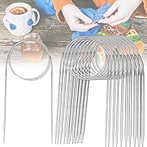 Set 11 Ferri Circolari Per Maglia - Lunghezza 80cm, Misure 1.5-5mm, Acciaio Inox, Con Aghi Cucito - Foto 4