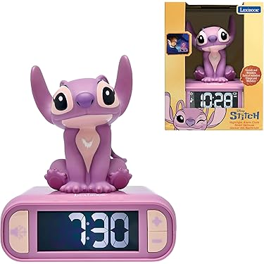 Rabbit Wake Up Lamp with Alarm Clock, Pink - Wijs West