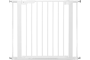 BabyDan Premier Barrière à Fixation par Pression pour Porte/Escalier, Blanc, 86 - 93,3 cm