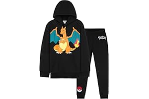 Pokémon Survêtement Enfant Garcon, Ensemble Jogging 2 Pièces avec Sweat a Capuche et Pantalon Survetement, Cadeau Garçon