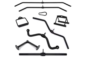 C.P. SPORTS Verschiedene Griffe schwarz mit Karabinerhaken 8 mm | Stahl massiv, für Zugübungen an Kraftstation/Kabelzugturm | für Bodybuilding, Kraftsport, Fitness