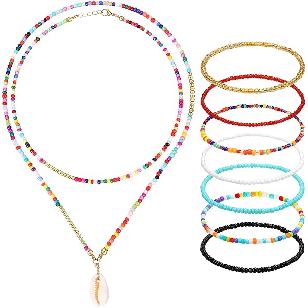 24 Cavigliere Boho Multistrato - Braccialetti Piedi Elastici Con Perline Colorate Per Spiaggia E Estate - Foto 2