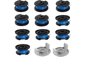 Viilich 10 bobinas de hilo para Ryobi, bobina de repuesto para Ryobi One+RAC124 AC14RL3A OLT1823 OLT1832 18 V, 24 V, 40 V, 10Trimmersspulen 2 tapas (3,4 m, 1,65 mm)