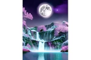 CEOVR Diamond Painting Kits Adult,Diamond Art Painting Kits for Beginner,Mosaic Diamond Painting Art by Numbers,Sparky Diamond Painting Full Set for Home Decorate,Gift for Friends (Night Landscape)