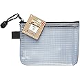 eco-eco Mini 95% Recycled Super Strong Bag, Waterproof Mesh Tuff Bag, Reinforced, Black/Clear Zip Closure eco036