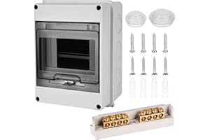 VEGENA Coffret Electrique Etanche Exterieur: Boîte Etanche Electrique Exterieur IP65, Tableau Electrique 2 Rangées Etanche, Boîtier Electrique, Tableau Electrique Etanche Pour Disjoncteur Mural (5 Modules)