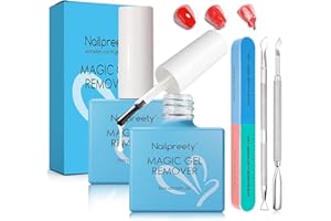 GELPRETTY 2 Piezas 15ml Removedor Esmalte Semipermanente, quitaesmalte semipermanente, quita esmalte semipermanentes para uñas, Elimina Fácil y Rápidamente y fácilmente en 3-5 minutos