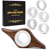 2-Pack Walnut Thumb Reader, Houd Pagina's Open Duim Boek Plank Bladwijzers