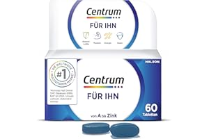 ‎GLAXOSMITHKLINE Multivitamin - Centrum Für Ihn, 60 St. - Hochwertiges Nahrungsergänzungsmittel speziell für Männer - Vitamine und Mikronährstoffe zur täglichen Komplettversorgung