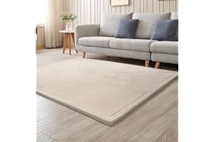 Treeboy Memory Foam Mat, Extra Thick Area Rug 2cm for Kids Living Room, Baby Playroom Crawling Carpet with Non-Slip Fluffy Soft Play Mat Modern Floor Toddler Nursery Carpet 120x170cm